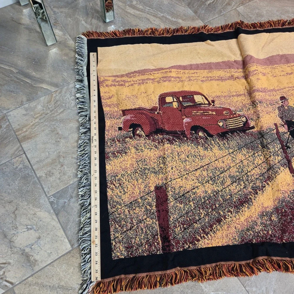 Ford F-Series 50th Anniversary Woven Throw Blanket 1948-1998 Built Ford Tough